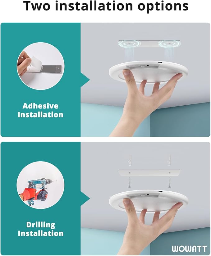 wowatt Battery Operated Ceiling Light Rechargeable Ceiling Lights - Image 2