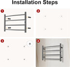 Towel Warmer with Built-in Timer Bathroom Wall Mounted Bath Towel Heater - Image 8