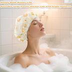 18Pcs Plastic Shower Caps for Women Waterproof Bath Caps Bathing Hair Cap - Image 6