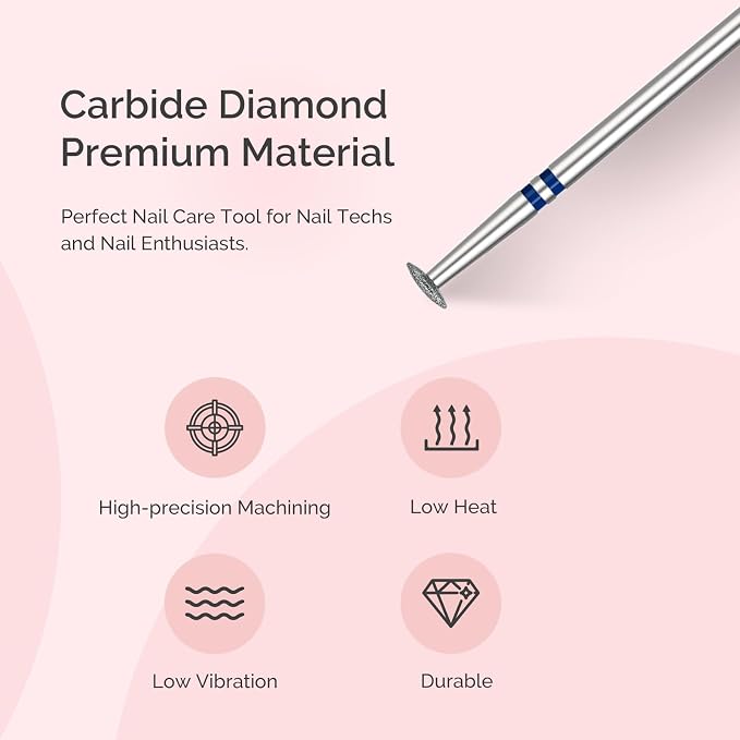 MelodySusie 5mm Umbrella Shape Cuticle Clean Nail Drill Bit 3/32'', - Image 6