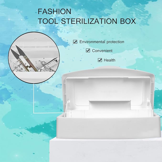Plastic Sterilizing Tray, Tool sterilization box, Nail Tools Plastic - Image 4