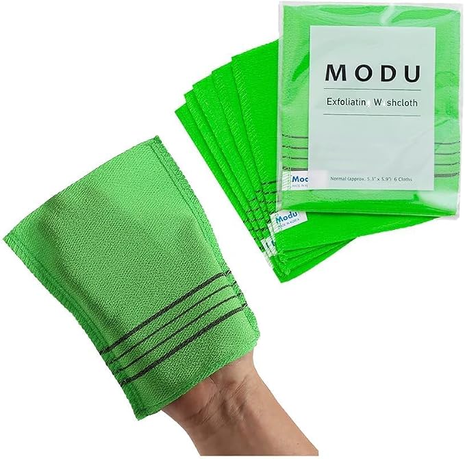 Modu Korean Exfoliating Mitts Small 6PCS – Exfoliating Gloves Body Scrubber - Image 2
