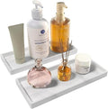 2PCS Bathroom Vanity Tray, 11.8 x 5 Inch Silicone Bathroom Counter Organizer by BLESWIN