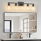 Unicozin Modern Bathroom Light Fixtures, 5 Light Vanity Lights Over Mirror - Image 9