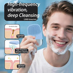 Facial Cleansing Brush, 3-in-1 Electric Silicone Face Scrubber, Vibrating - Image 2