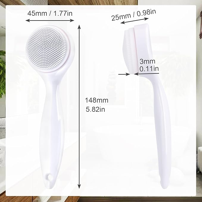 HINZIC 2 Pack Silicone Manual Facial Cleansing Brush, Skin Friendly Waterproof - Image 2