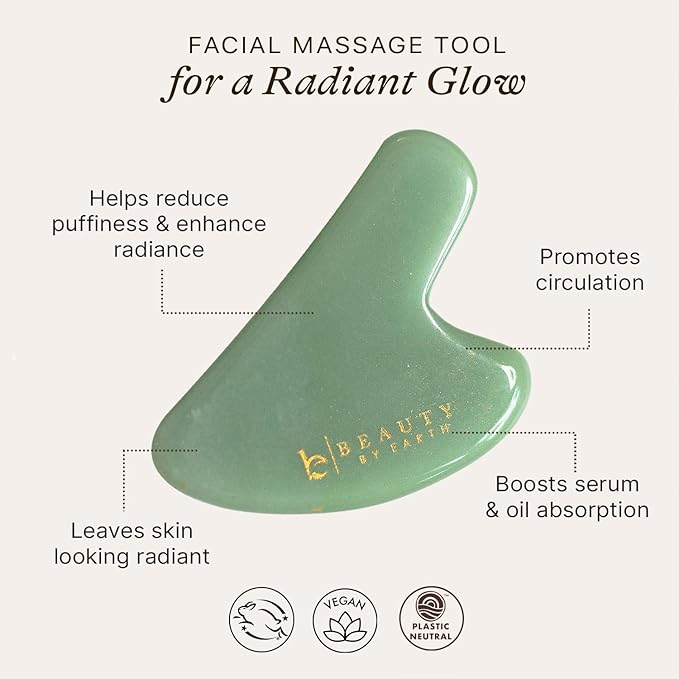 Beauty by Earth Jade Gua Sha Facial Tools - Image 3
