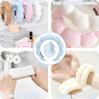 Spa Headbands for Washing Face Wristband Set Sponge Makeup Skincare Headband - Image 5