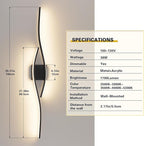 Joossnwell Bathroom Light Fixture Over Mirror 39.37 Inch Vanity Lights Bar - Image 6