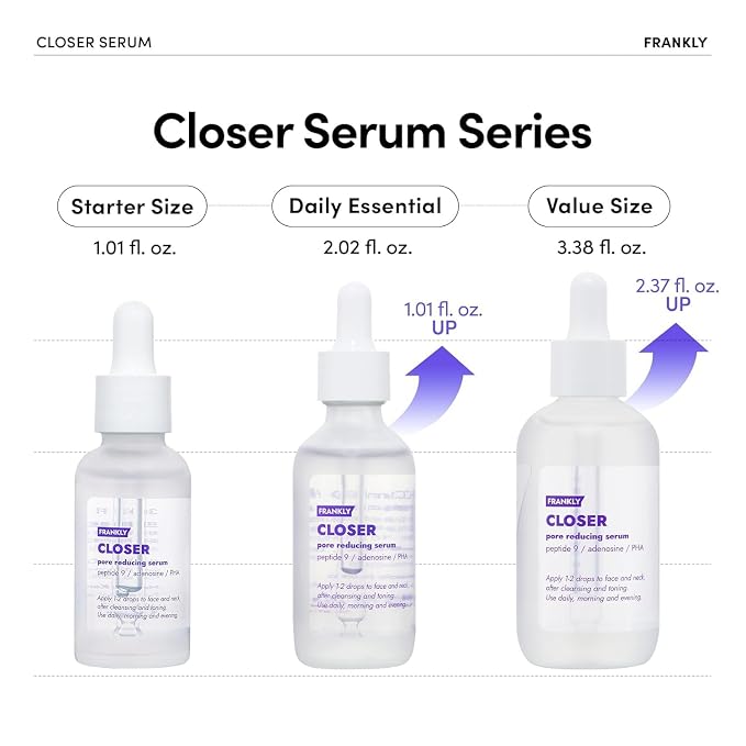 FRANKLY Closer Serum | Pore Minimizer Serum | 9 Peptides, Vegan Collagen - Image 3