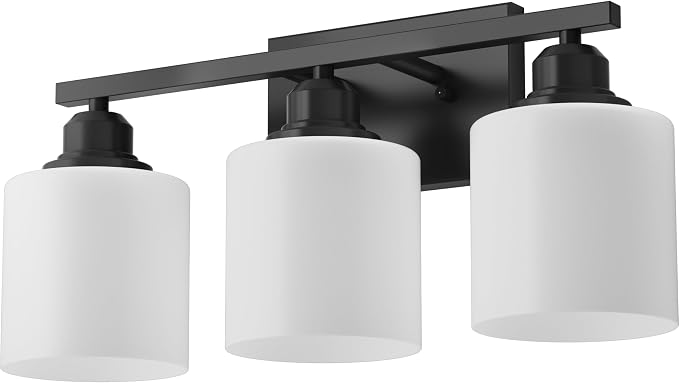Sailstar 3-Light Bathroom Vanity Light, Anti-Rust Matte Black Bathroom Light - Image 8