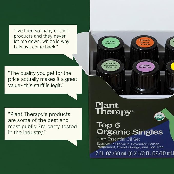 Plant Therapy Top 6 USDA Organic Essential Oil Set - Image 4