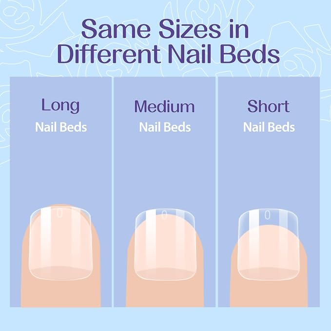 UNA GELLA Extra Short Square Nail Tips XS 216pcs Pre-shape Extra Short Square - Image 8