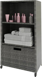 HOOYEAH Pool Towel Rack Outdoor, Waterproof PE Plastic Rattan Wicker Pool by HOOYEAH