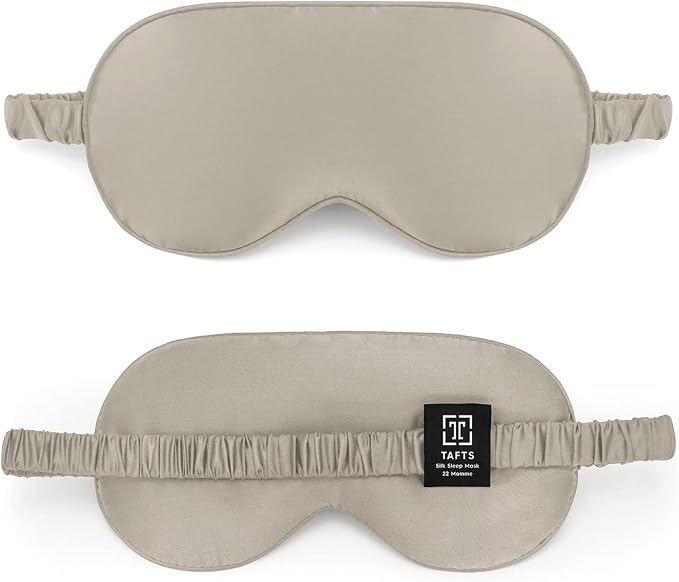 TAFTS Silk Sleep Mask - 22mm 100% Pure Mulberry 6A Silk & Blindfold by Tafts