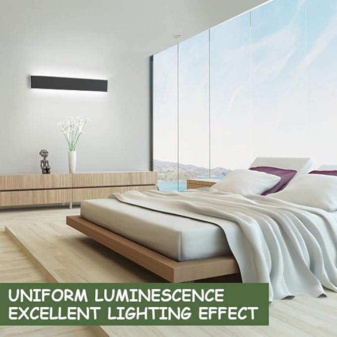 Aipsun 43.3in/40W Modern Black Vanity Light Fixtures LED Bathroom Wall Light Up - Image 4