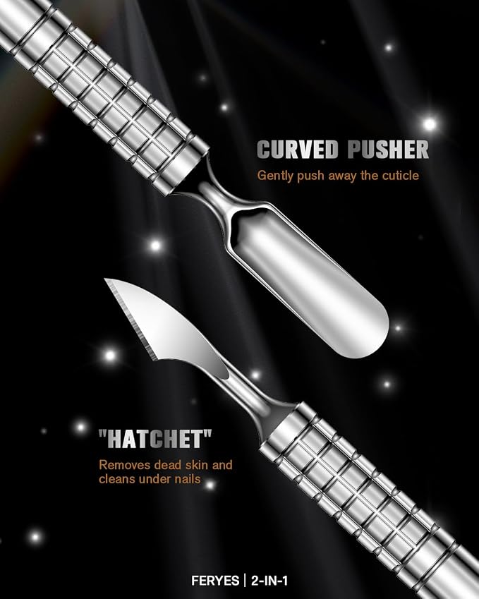 2025 Upgraded Dual Head Cuticle Pusher Remover Tool - Image 3