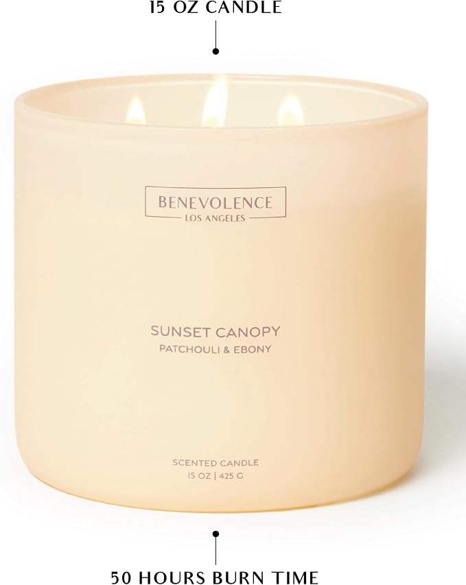 Patchouli & Ebony – Benevolence LA 3-Wick Fall Scented Candle - Image 5