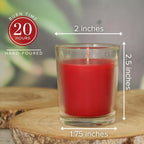 Simply Soson Scented Votive Candles, Bulk Set of 24 Red Spicy Cinnamon Clove - Image 2