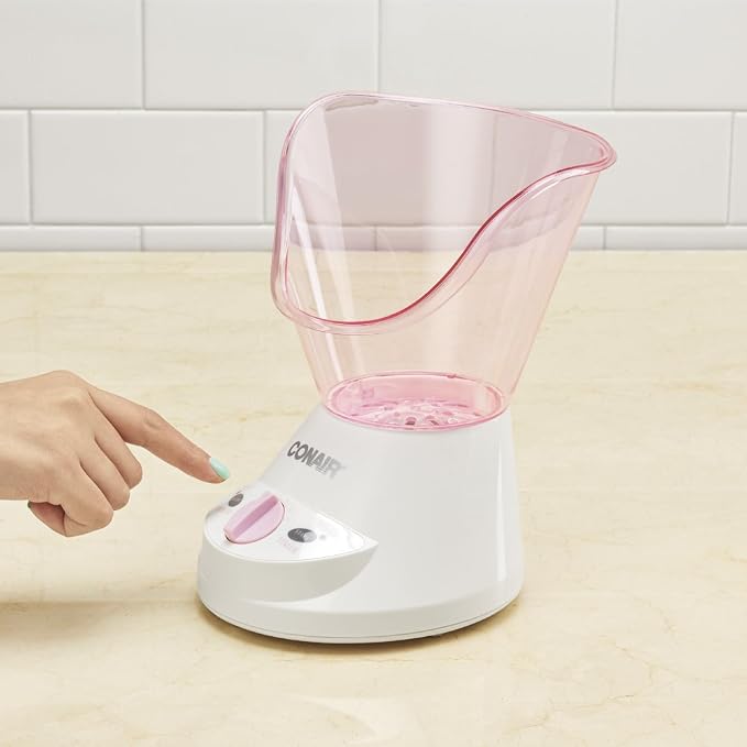 True Glow by Conair Moisturizing Mist Facial Sauna System; Pink / Cream - Image 5