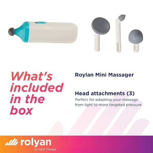 Rolyan Mini Massager with Battery, Handheld Compact Massager with - Image 3