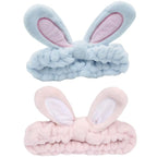 musejoy 2 Pcs Headband Bunny Ears Headband, Cute Spa Headbands by musejoy