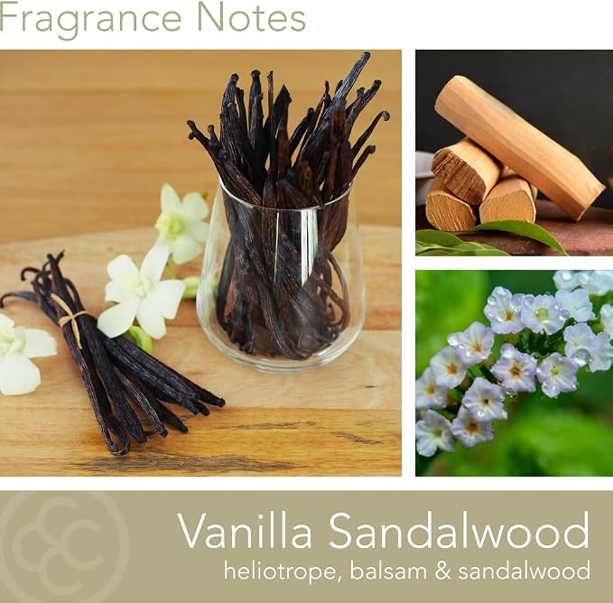 Carolina Vanilla Sandalwood Scented Candle, 16 oz Wellness Relaxing - Image 2