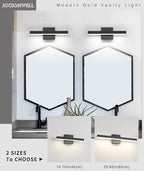 Joossnwell LED Bathroom Vanity Lighting Fixture Modern Bath Light Bar 15.75inch - Image 2