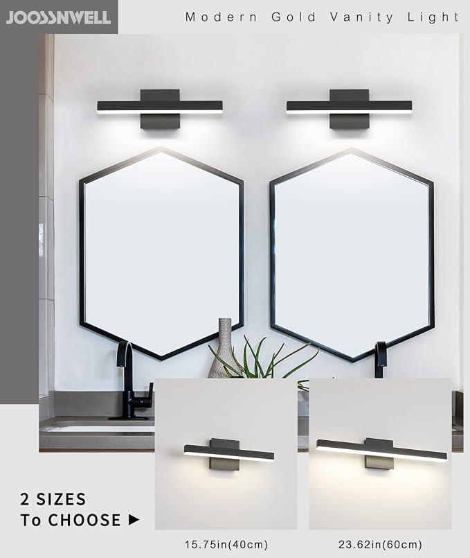 Joossnwell LED Bathroom Vanity Lighting Fixture Modern Bath Light Bar 15.75inch - Image 2