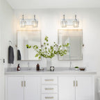 Modern Bathroom Vanity Light, 2-Light Chrome Wall Sconce - Image 7