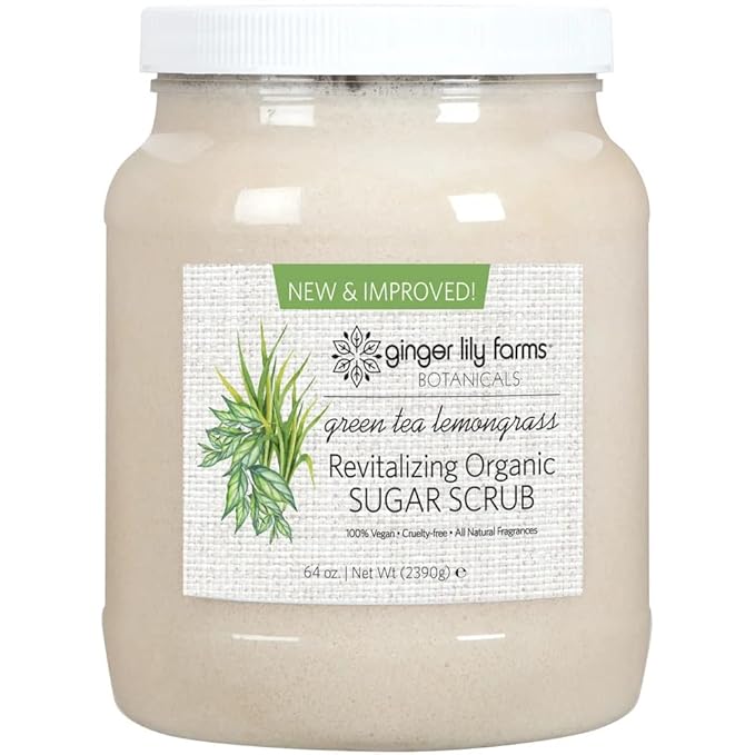 Ginger Lily Farms Botanicals Revitalizing Organic Sugar Scrub, All-Natural Skin by GingerLilyFarms