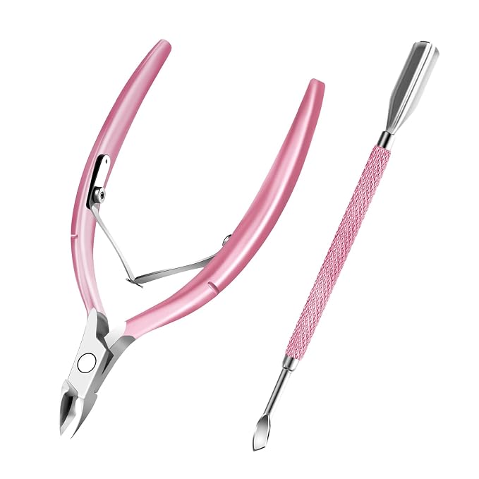 Cuticle Trimmer with Cuticle Pusher and Scissors, Cuticle Remover Professional by Decute