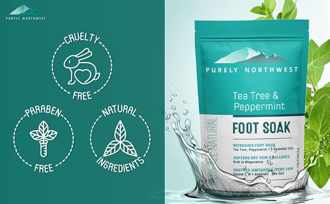Epsom Salt Tea Tree Foot & Body Soak-Toenail Repair & Ingrown Nails, Athletes - Image 8