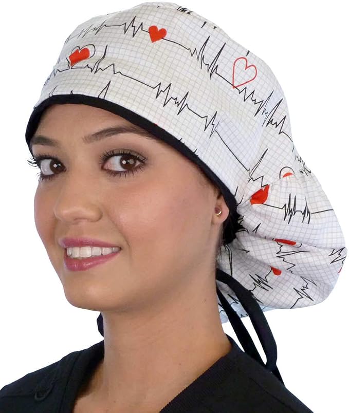 Sparkling EARTH Big Hair Ponytail Classic Surgical Style Scrub Working Cap - Image 3