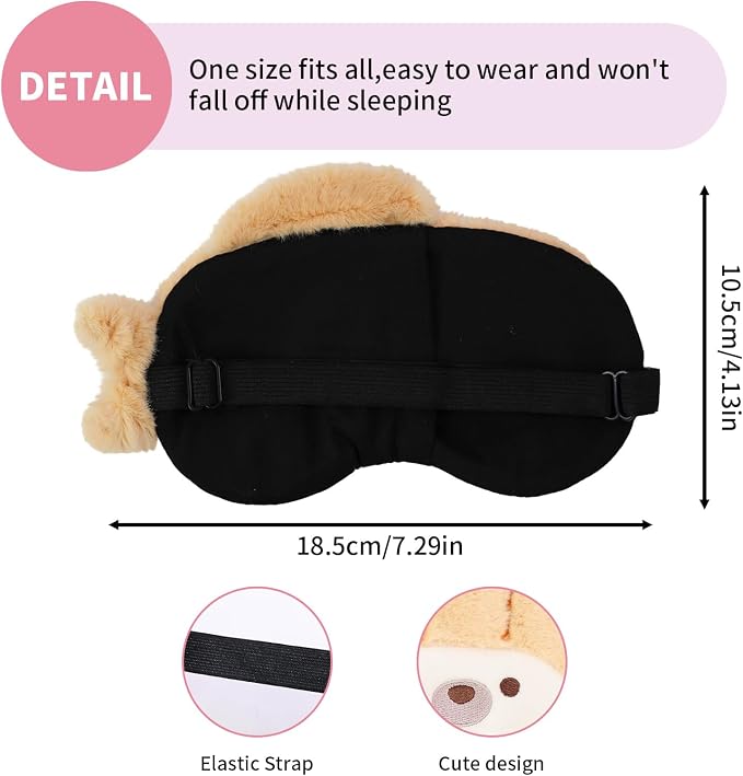 PERFECTSIGHT Sleep Eye Masks, Cute Sleep Eye Cover Lightweight Adjustable - Image 6