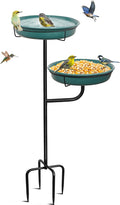 Freestanding Birdbaths Bowl Outdoor, Free Standing Garden Bird Bath Bird Feeder by YALINKA