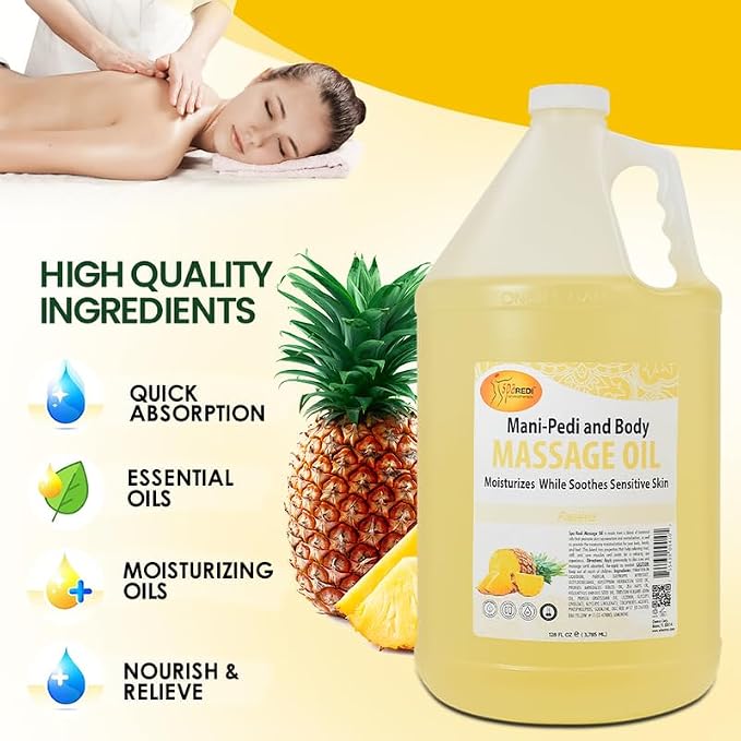 SPA REDI - Massage Oil, 128 Oz - Professional Pedicure, Full Body Massage - Image 5