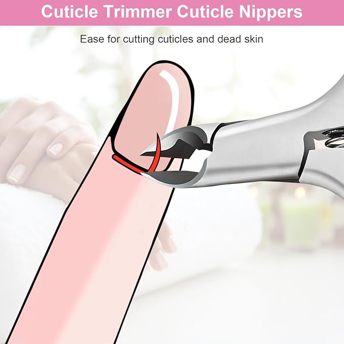 CGBE Cuticle Trimmer 3/4 Jaw Extremely Sharp Cuticle Nippers Stainless Steel - Image 4