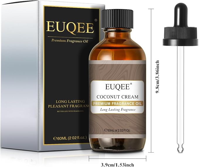 EUQEE 2.02 Fl OZ Coconut Cream Fragrance Oils, Premium Fragrance Essential Oils - Image 9