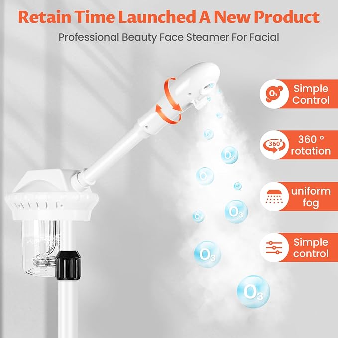 Retain time face Steamer Clean Skin Firming Pores and Moisturizing Suitable - Image 7