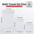 Infinitee Xclusives Luxury 100% Cotton Towel Set – 8 Piece Bathroom Towel Set – - Image 3