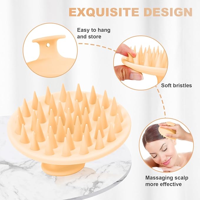 Meartchy Silicone Scalp Massager Shampoo Brush, Scalp Scrubber - Image 3