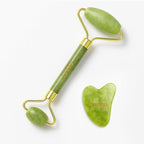 100% Natural Facial Massage Roller Jade Roller Gua Sha Set by Unknown