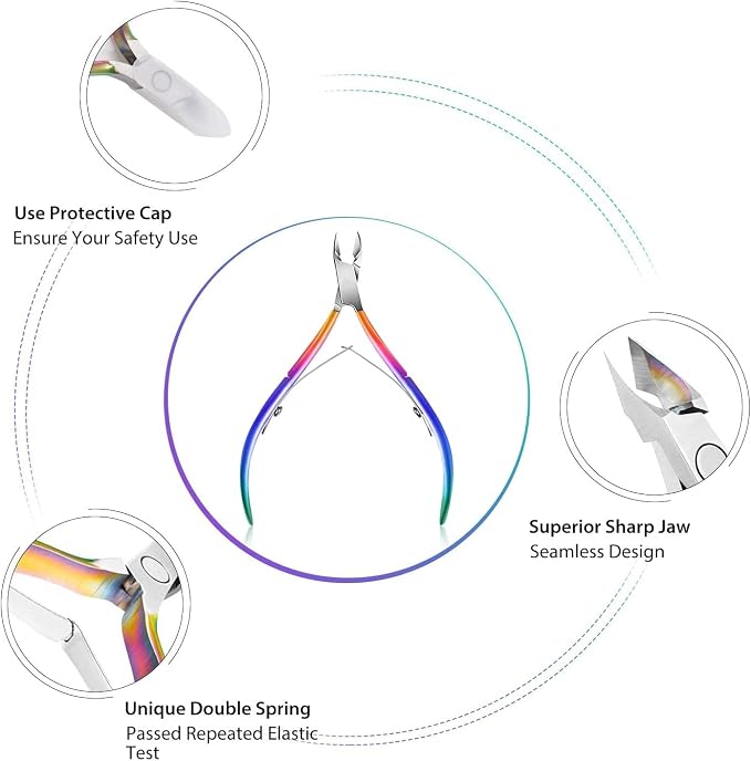 Easkep Cuticle Trimmer with Cuticle Pusher, Cuticle Remover Professional - Image 2