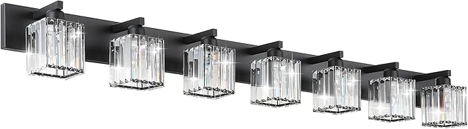 Aipsun Black Vanity Light Crystal Bathroom Lighting Fixtures Modern Bathroom by Aipsun