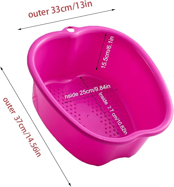 AXLOFO® Foot Soaking Bath Basin, Large Plastic Foot Soaking Tub, Feet Massage - Image 2