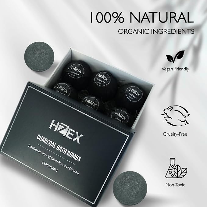 HZEX Charcoal Activated Bath Bombs - Image 2