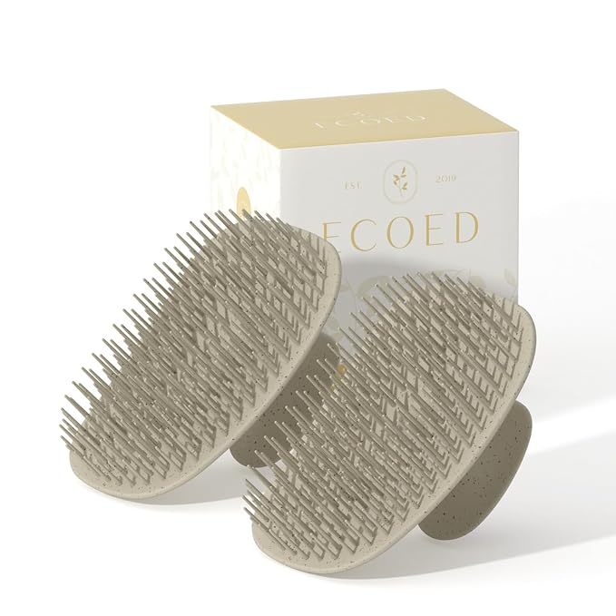 Ecoed 2 PC Scalp Massager Shampoo Brush, Scalp Scrubber & Exfoliator by ECOED