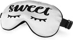 Sweet Dreams Eye Mask Sleeping Mask Cute Eyelashes White Sleep Masks Silky Soft by Unknown