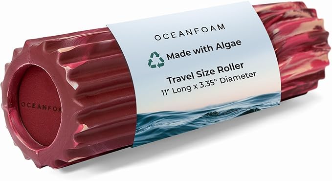 Oceanfoam Ripple Travel Foam Roller Firm Mini Foam Roller by Oceanfoam